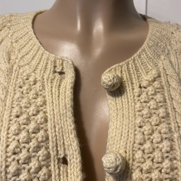 JOSEPH  F. HERON Hand Knitted 💯 % Wool   Womens SWEATER made in IRELAND - Picture 9 of 16